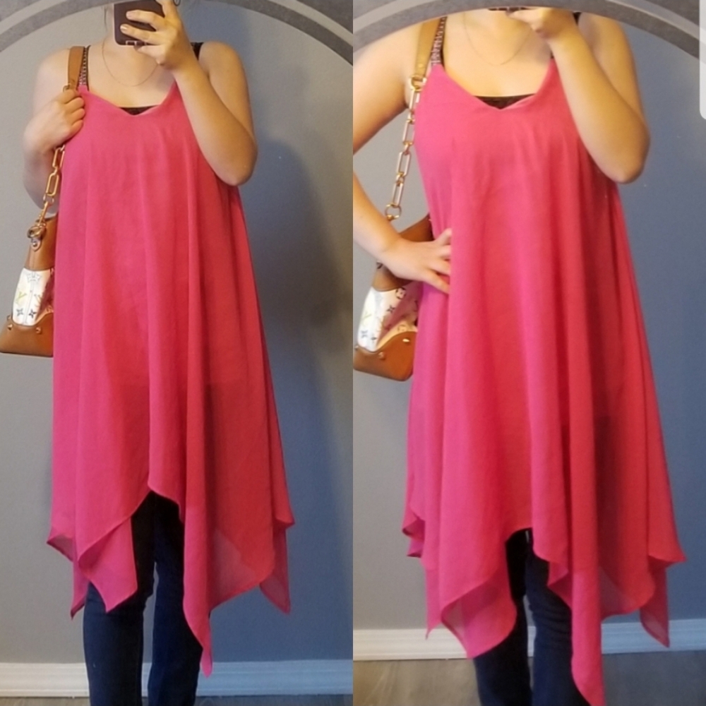 Paper doll)Beautiful pink dress and tunic